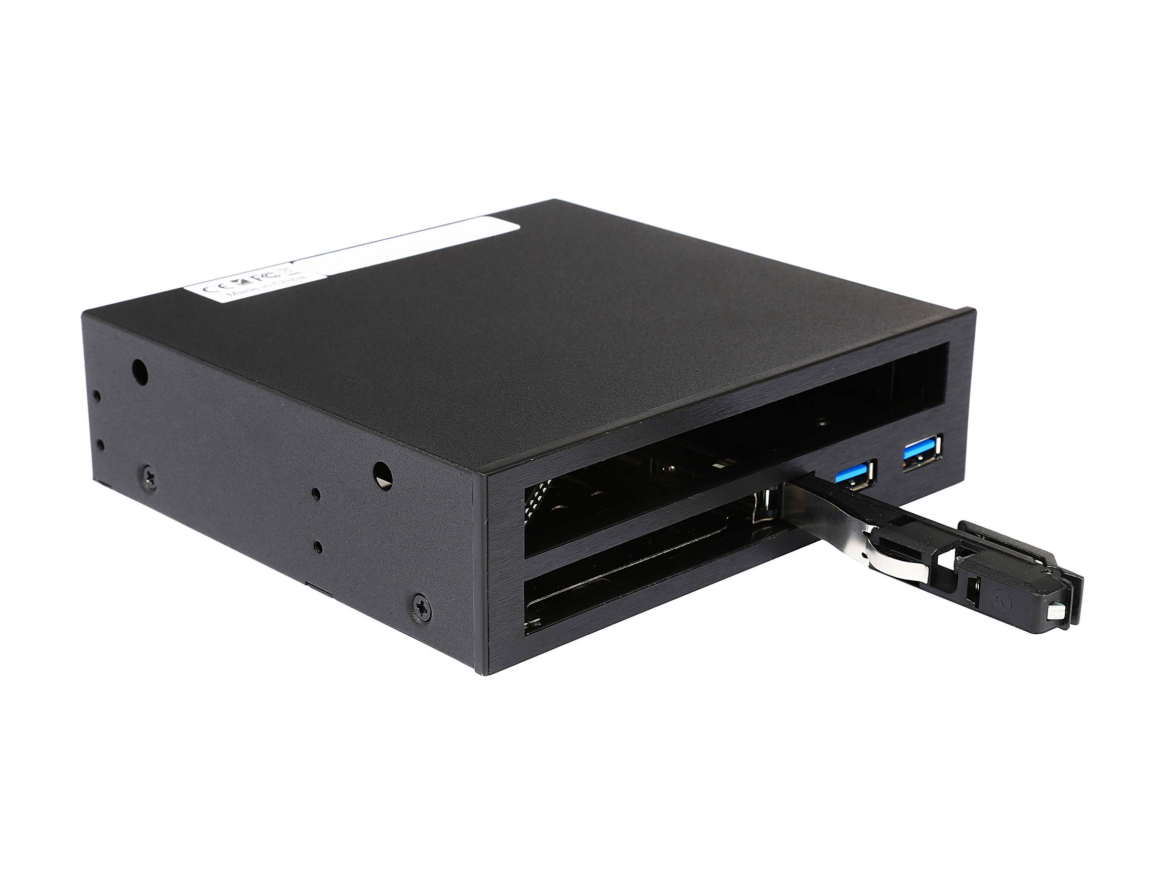iStarUSA T-5K25TU-SA 5.25" to Slim ODD and 2.5" SATA 6Gb/s Trayless Hot-Swap Cage with USB 3.0