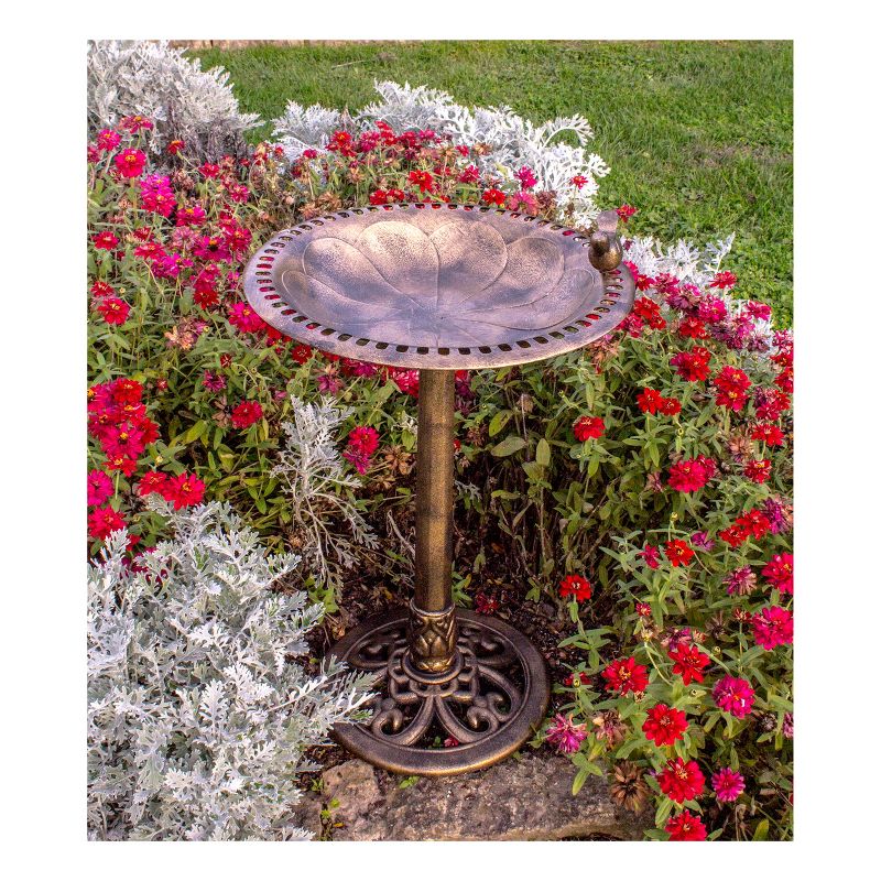 9" Classic II Birdbath with Tripod Stand Antique Copper - Achla Designs