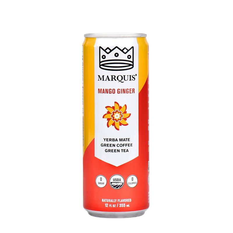 Marquis Yerba Mate Mango Ginger - 12 fl oz Can
