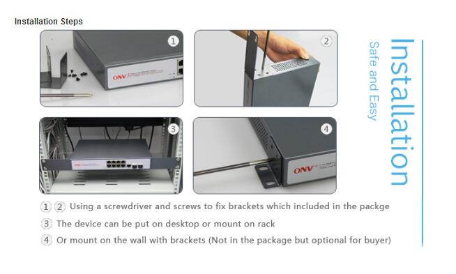 ONV-POE33108PFM-at 10-port Gigabit Managed PoE Switch with 8x 10/100/1000Base-T RJ45 Ethernet ports and 2x gigabit SFP slots