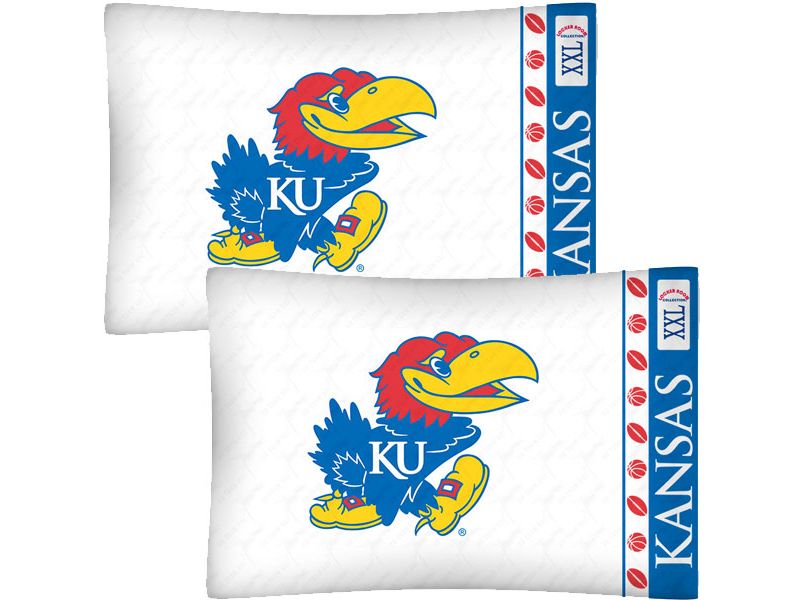 NCAA Football Set of Two Pillowcases - Kansas Jayhawks..