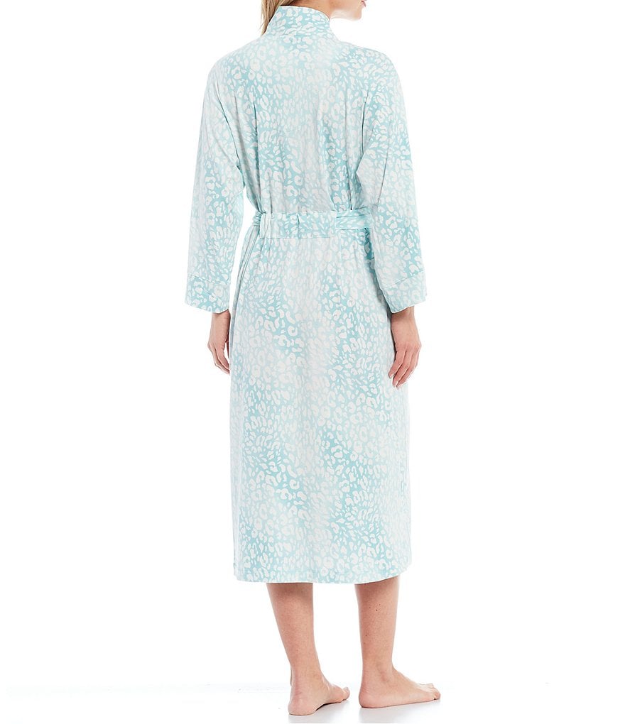 Lauren Ralph Lauren Paisley Print Satin Short Wrap Robe