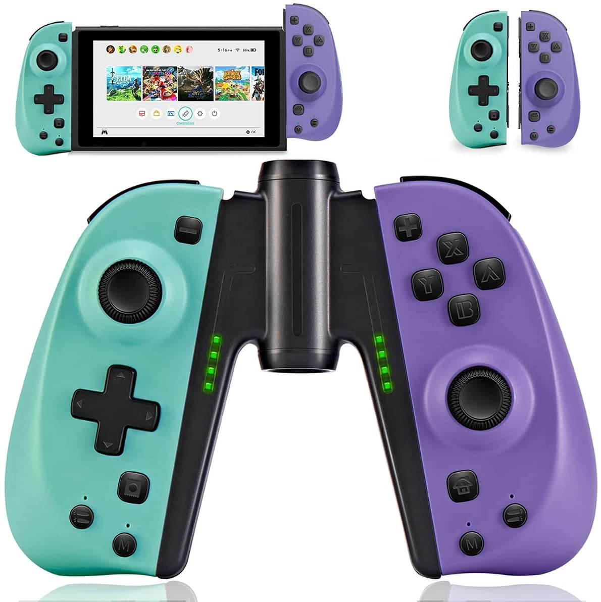 Wireless Pro Controller for Nintendo Switch/Switch Lite Console,Rechargeable Remote Gamepad Support Adjustable Turbo,Screenshot and Gyro Axis - Black