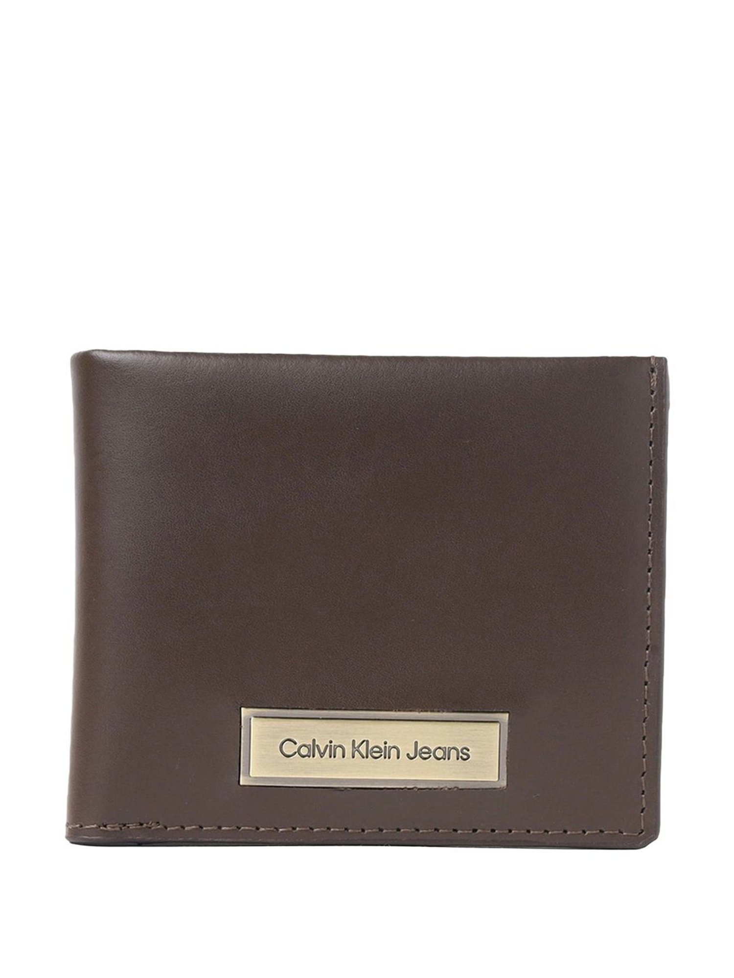 CALVIN KLEIN Brown RFID Leather Bi-Fold Wallet