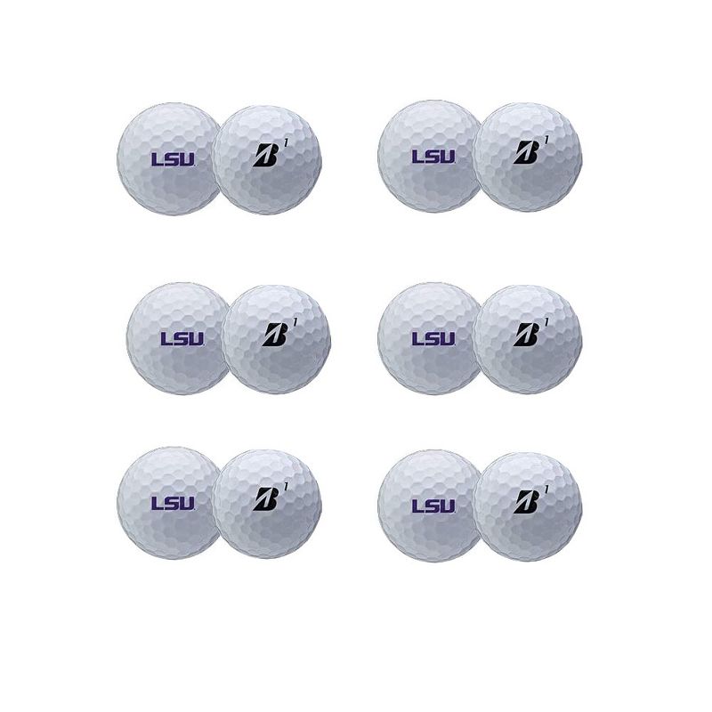 Bridgestone Golf 9CWYNCALS Driver Long Range Distance High Speed Louisiana State Tigers e12 Soft Golf Balls Set, 6 Pack
