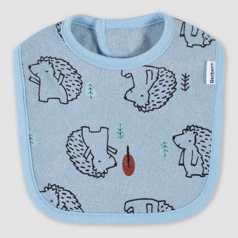 Gerber Baby Boys' 4pk Fox Bib - Gray