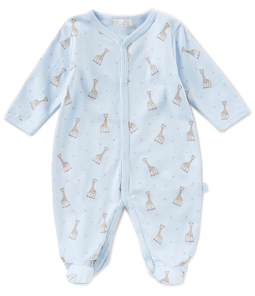 Aden + Anais Baby Boys 6-9 Months Long-Sleeve Blue Moon Footed Coverall