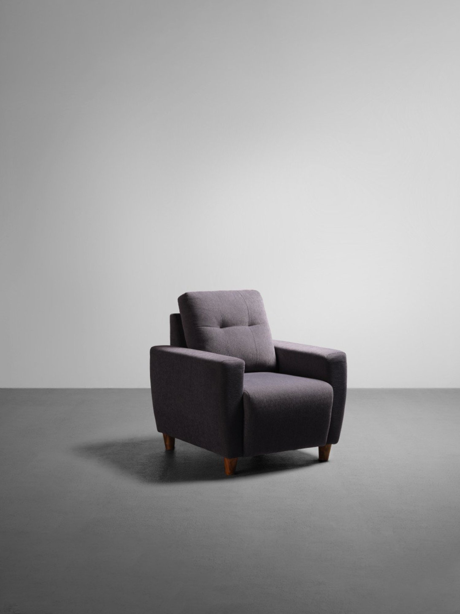 Sleepyhead Yolo Sesame Grey Fabric 1 Seater Sofa