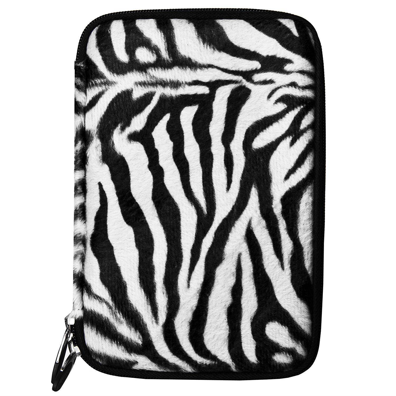 Protective Zebra Animal Print Hard Samsung Galaxy Tab 7-inch, 16GB, Wi-Fi Only Tablet Case with Extra Mesh Pocket!!!
