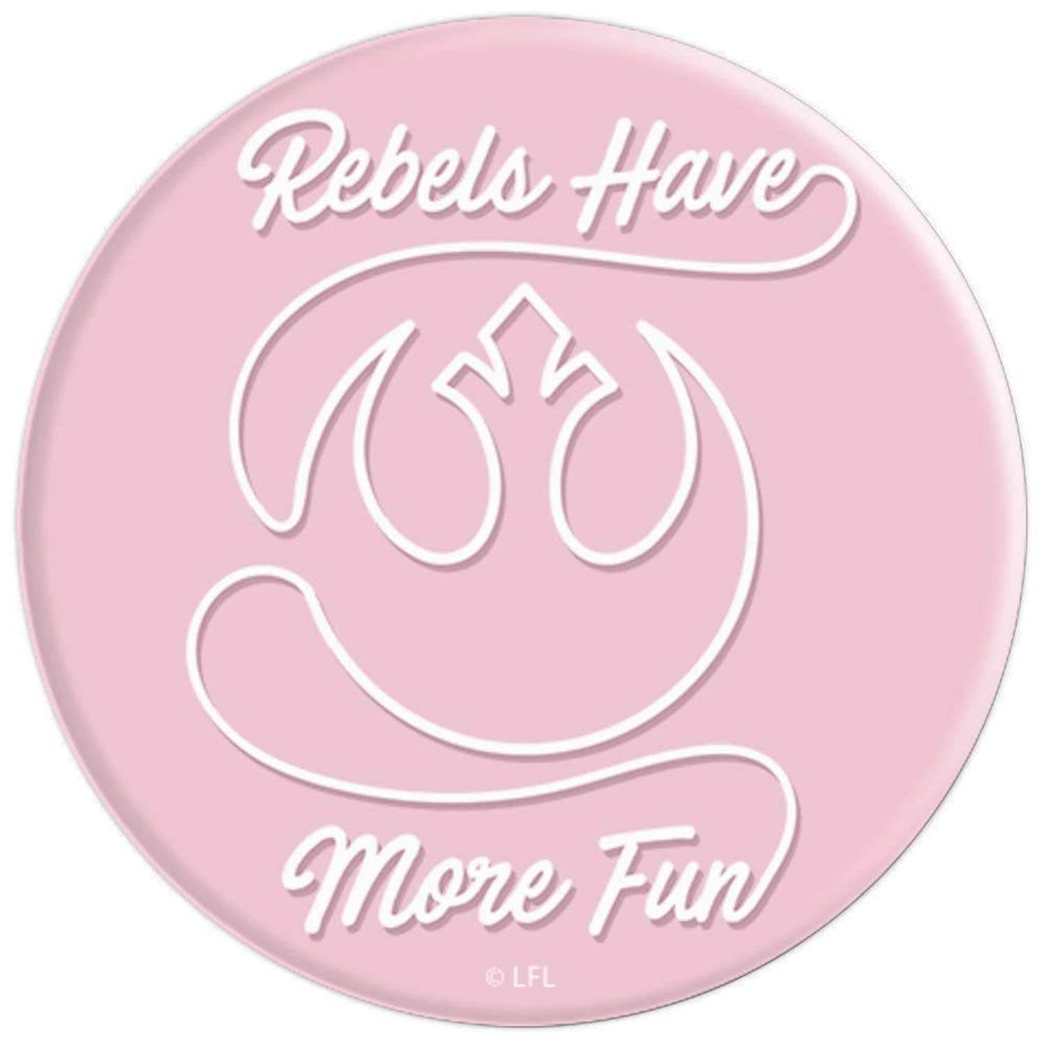 Star Wars Rebels Have More Fun White Script PopSockets Grip and Stand for Phones and Tablets
