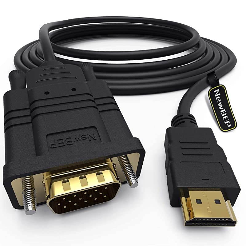HDMI to VGA Adapter Cable  6ft18m GoldPlated 1080P HDMI Male to VGA Male Active Video Converter Cord Support Notebook PC DVD Player Laptop TV Projector Monitor Etc