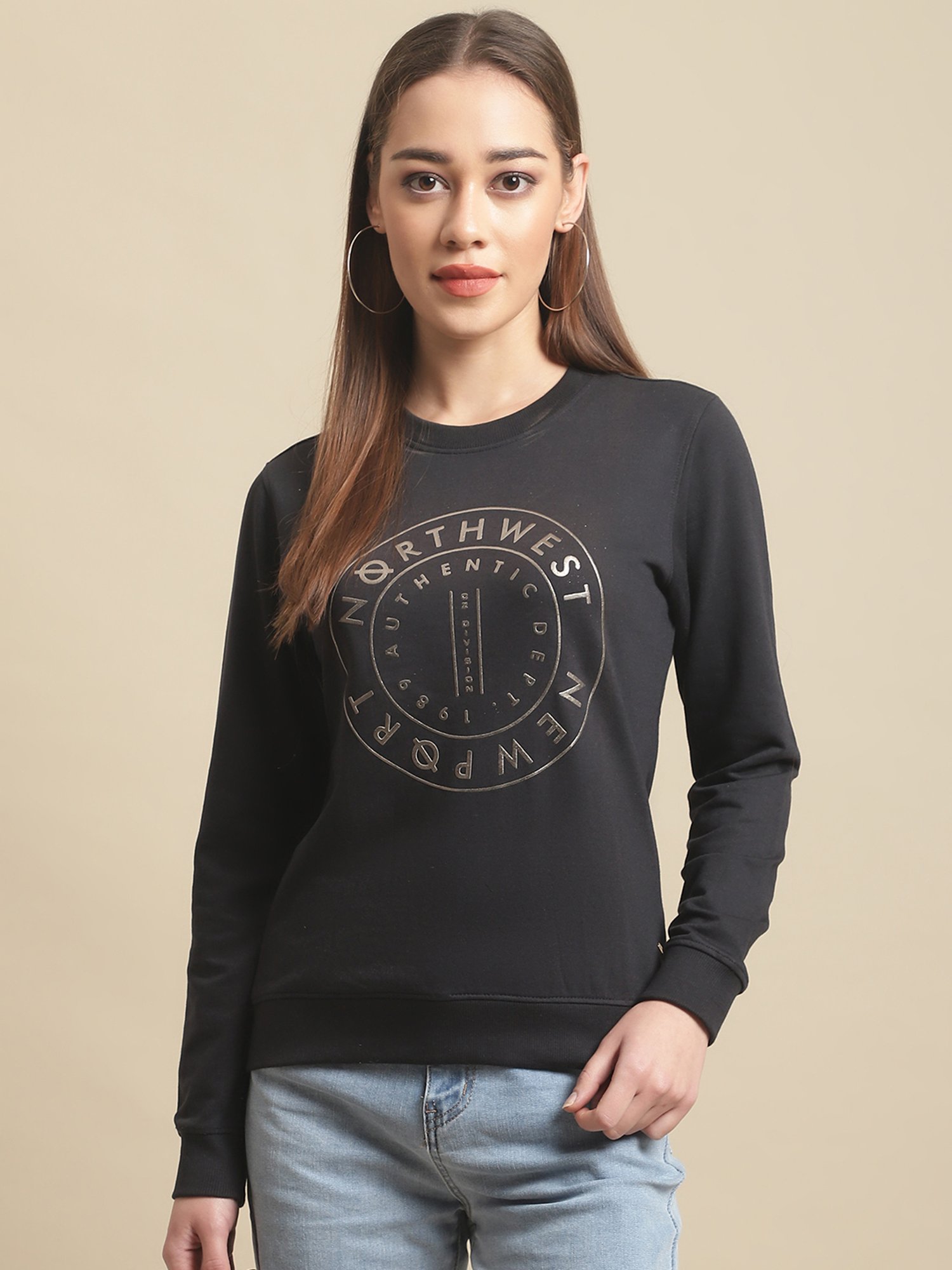 Crozo By Cantabil Dark Navy Printed Pullover