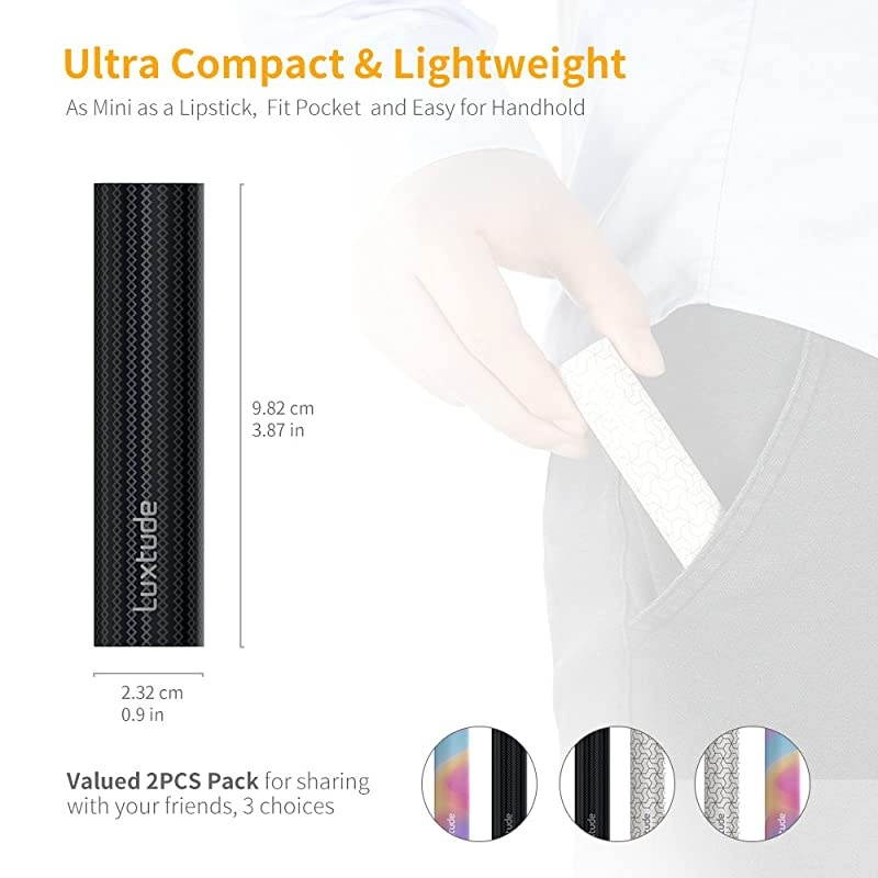 myColors Portable Charger 2 Pack 3350mAh Mini Power Bank Lipstick Size Ultra Compact Portable Phone Charger Small and Stylish External Battery Pack for iPhone Samsung Galaxy and More