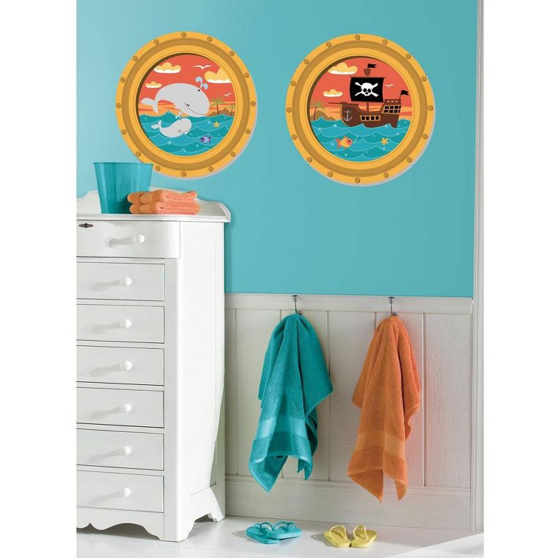 Pirates High Seas Windows Wall Accent Self Stick Decals - York Wallcoverings..