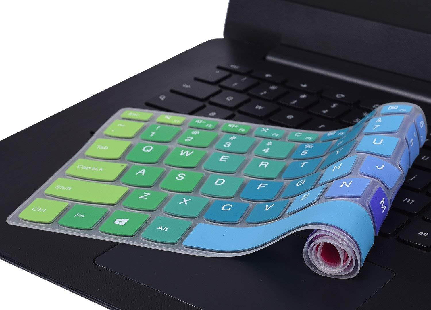 CaseBuy Keyboard Cover Compatible Lenovo IdeaPad 320/330/330s 15.6 inch, IdeaPad 320/330 17.3 inch, IdeaPad 520 15.6 inch Laptop Ultra Thin Anti Dust Keyboard Protector Skin, Rainbow