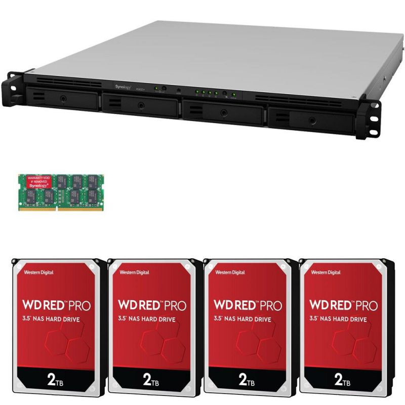 Synology RS820+ 4-Bay RackStation NAS with  48TB (4x12TB) of Western Digital RED PRO NAS Drives Fully Assembled and Tested By CustomTechSales