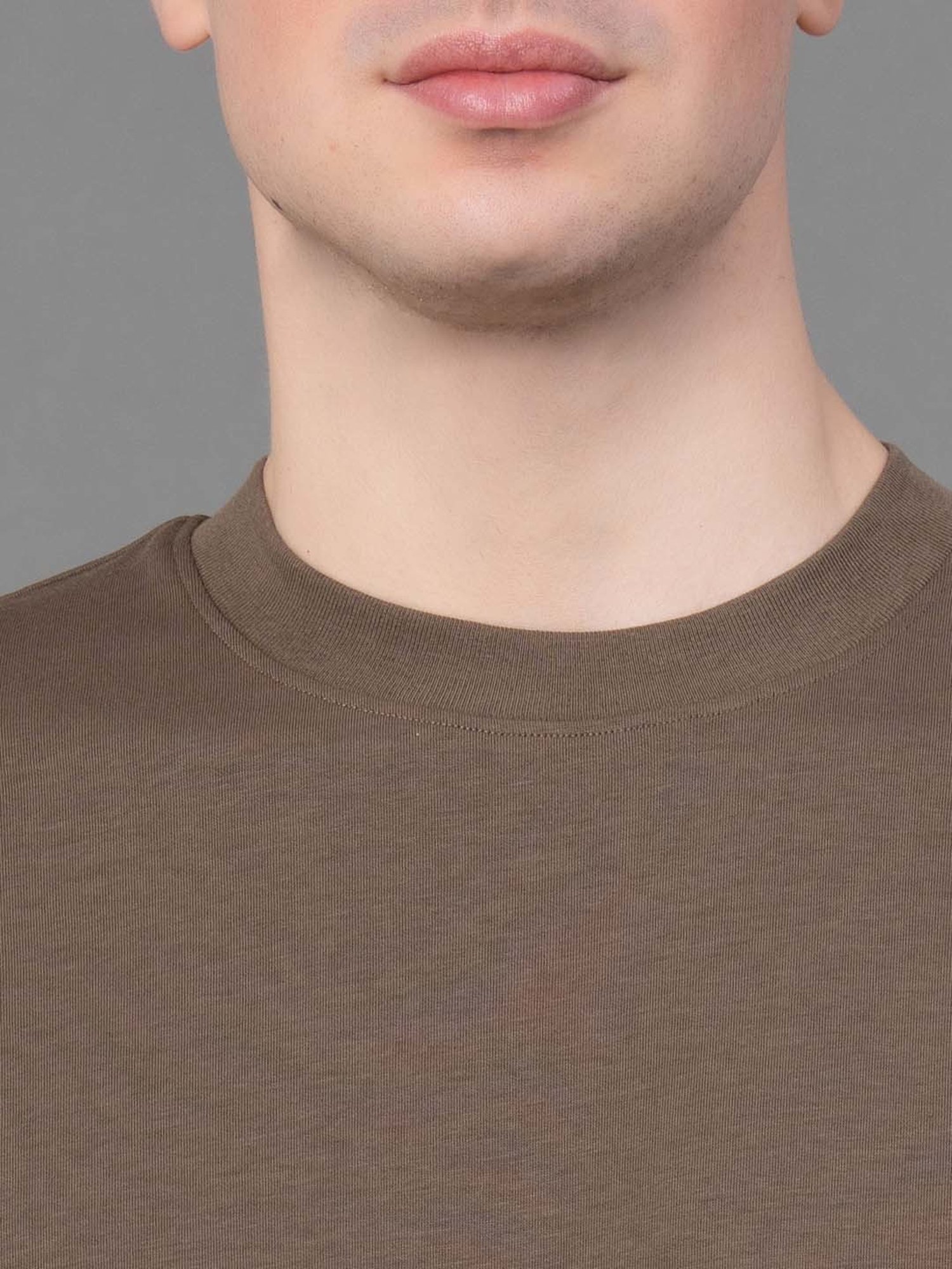 Red Tape Deep Olive Loose Fit Crew T-Shirt