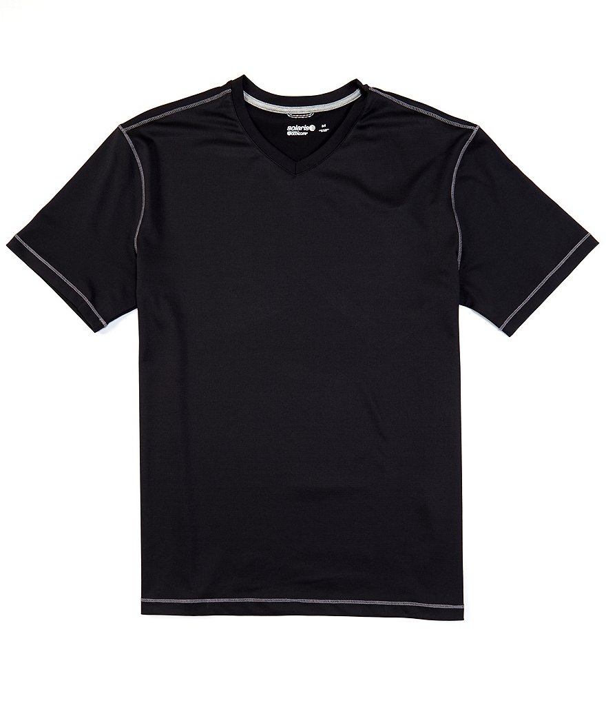 Solaris Powered by CoolCore Short-Sleeve Striated V-Neck Tee