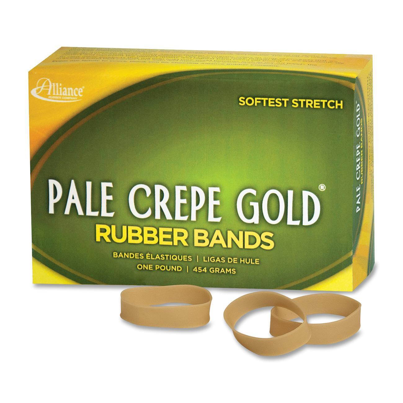 Alliance Rubber Pale Crepe Gold Rubber Band 320 EA/BX