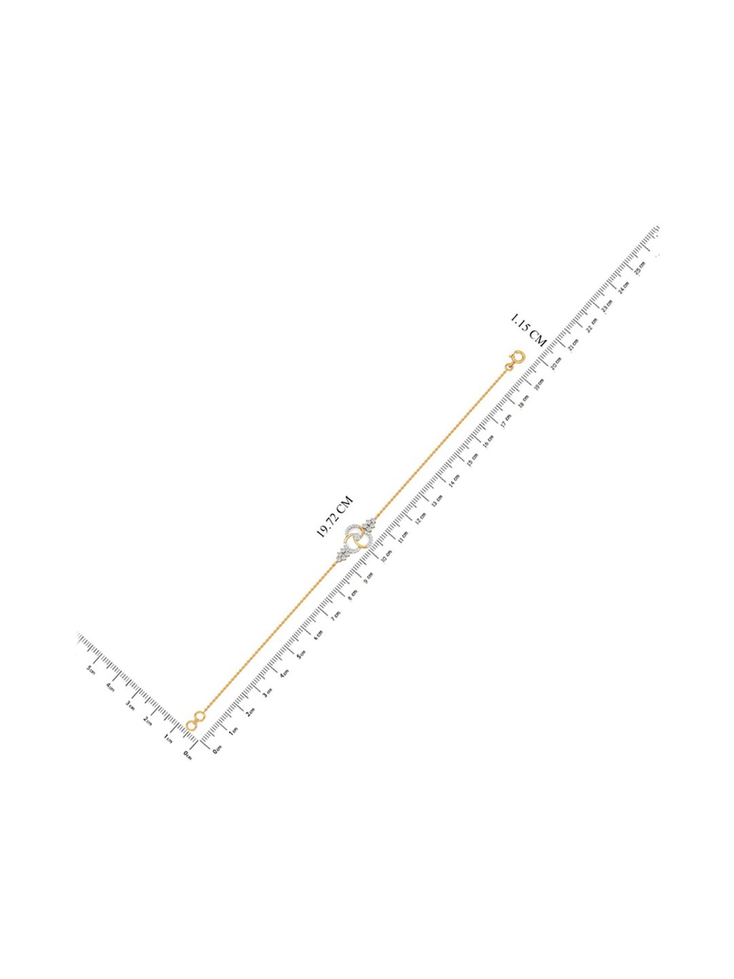 Mia by Tanishq Cupid Charm 14k Gold & Diamond Bracelet for Women