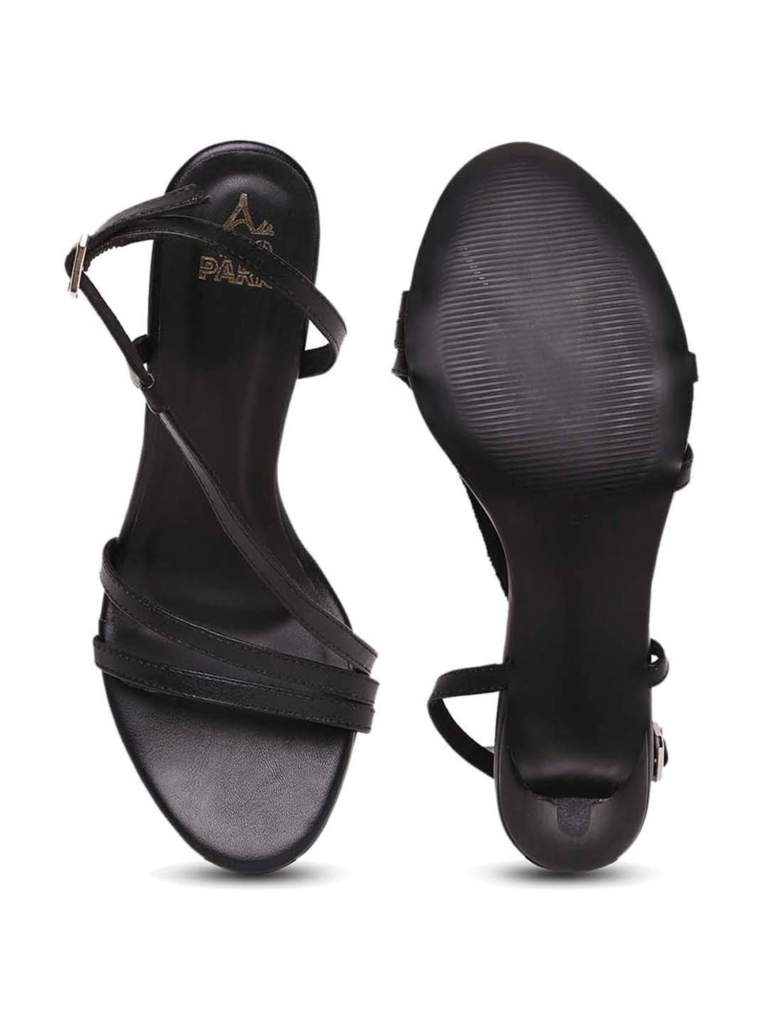 Tao Paris Women's Black Ankle Strap Stilettos