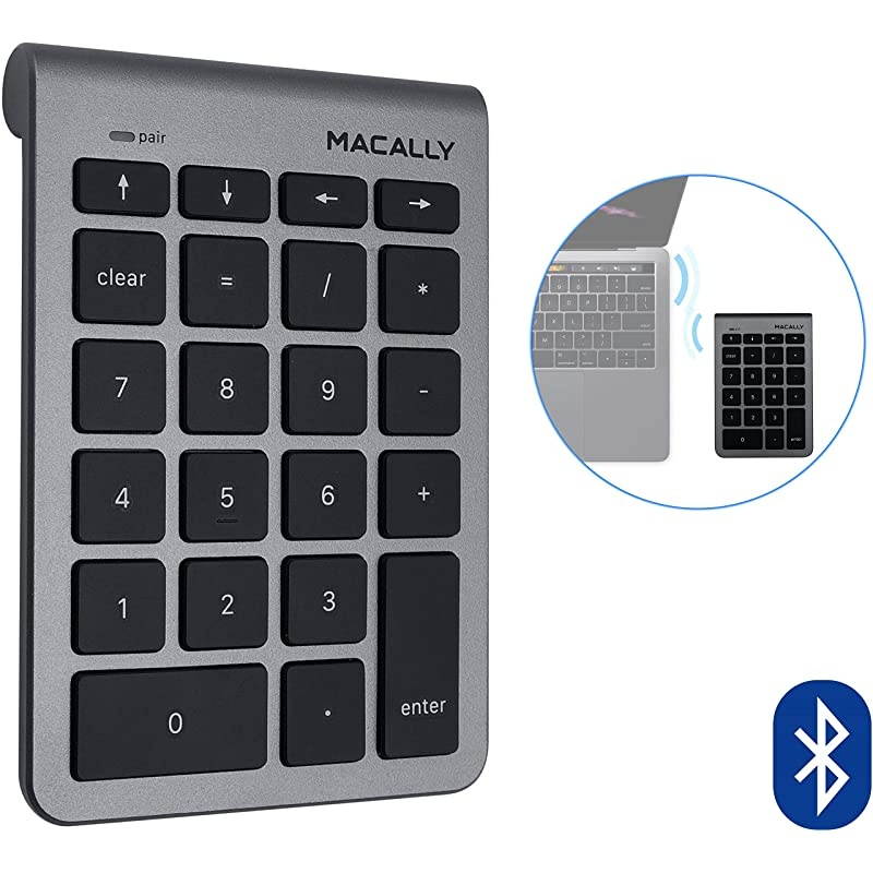 22 Keys Bluetooth Wireless Numeric Keypad for Mac with Arrow Keys amp 10 Key Bluetooth Number Pad for Easy Data Entry Number Keypad for MacBook Pro Air Laptop iMac Apple iPhone iPad Etc