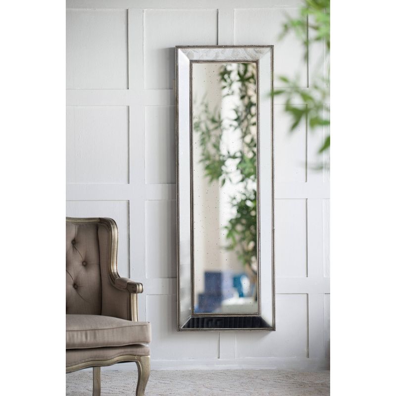 15"x51" White Full Length Over The Door Mirror White - Patton Wall Decor