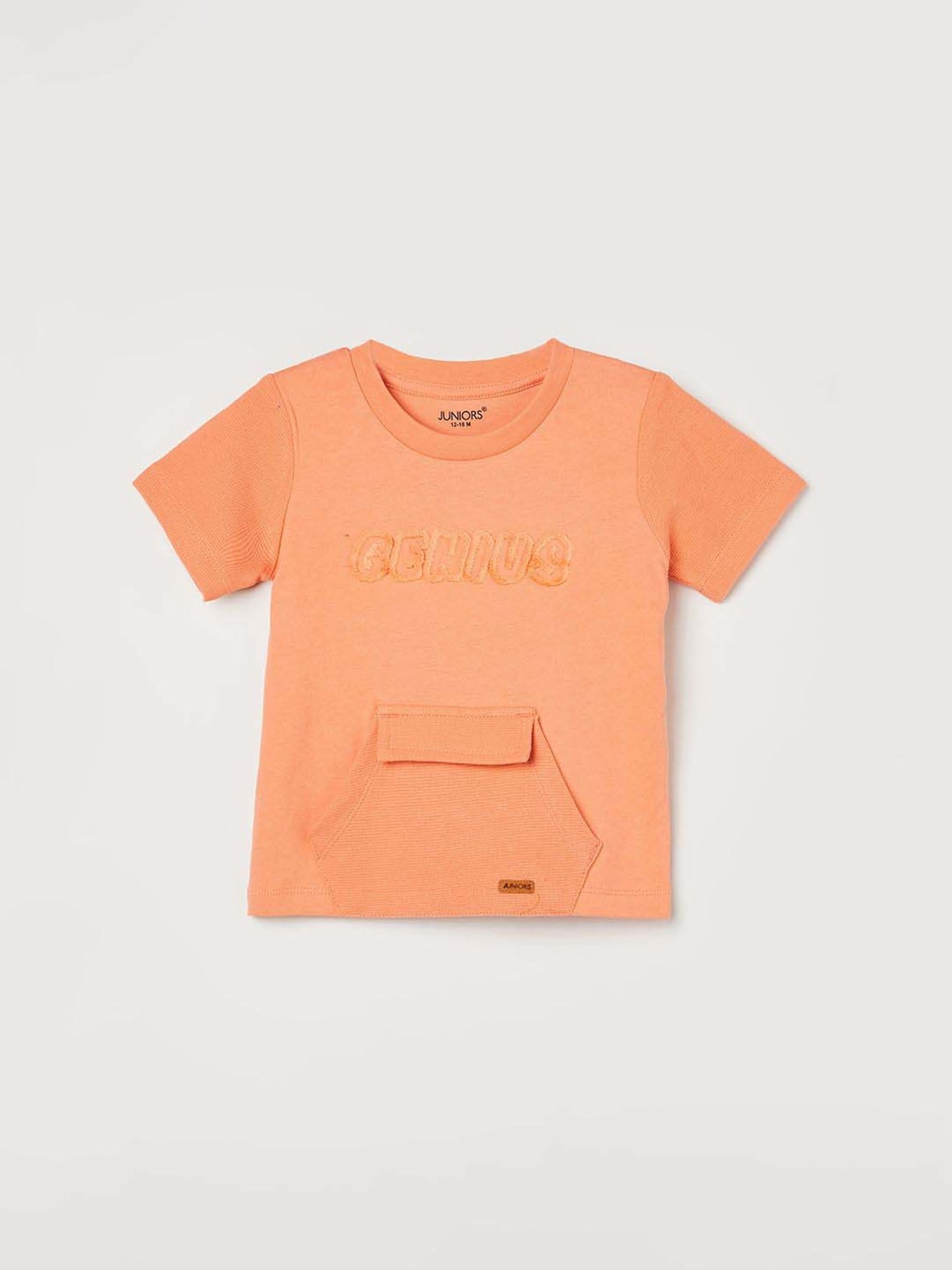 Juniors by Lifestyle Boys Coral Cotton Embossed T Shirt