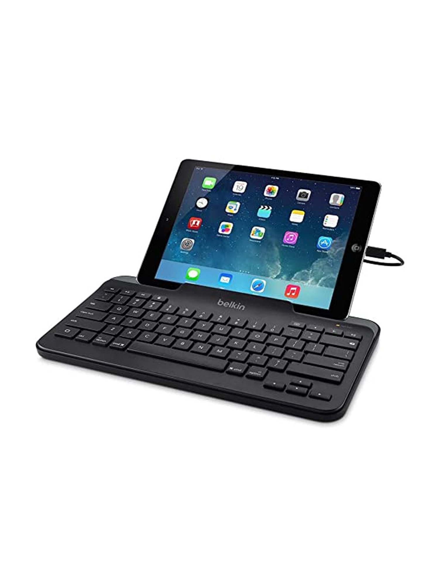 Belkin USB-C Wired Tablet Keyboard with Stand, Compatible with All USB-C, Type C Devices (Black)