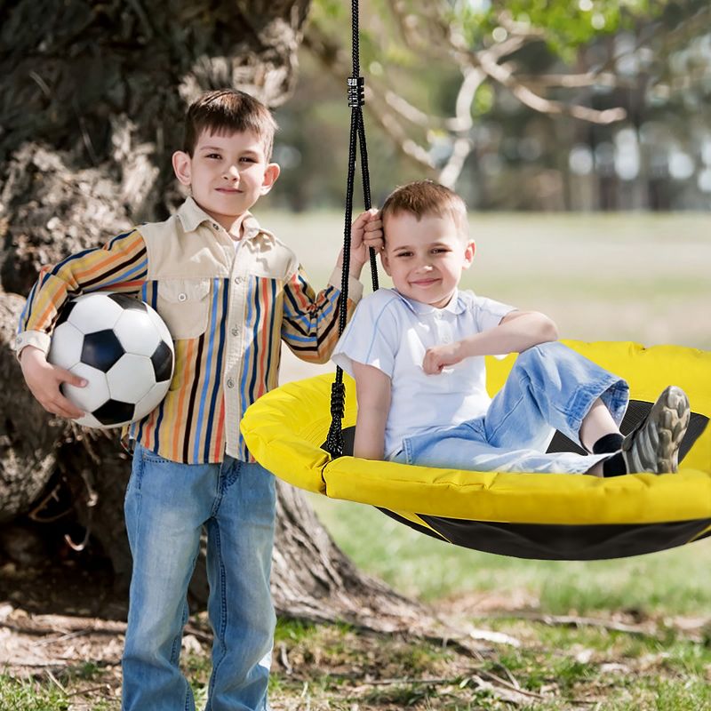 Costway 40'' Flying Saucer Round Tree Swing Kids Outdoor Play Set Gift w/Adjustable Ropes