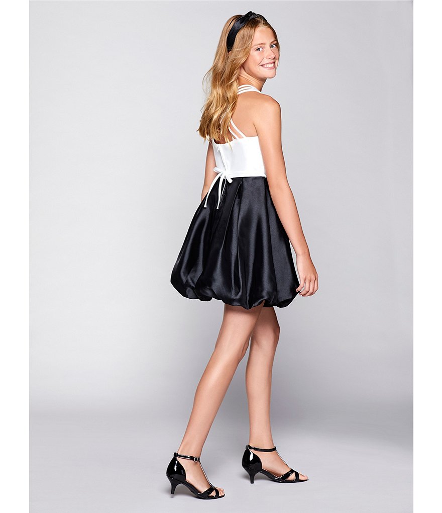 Xtraordinary Big Girls 7-16 Color Block Bubble Hem Dress