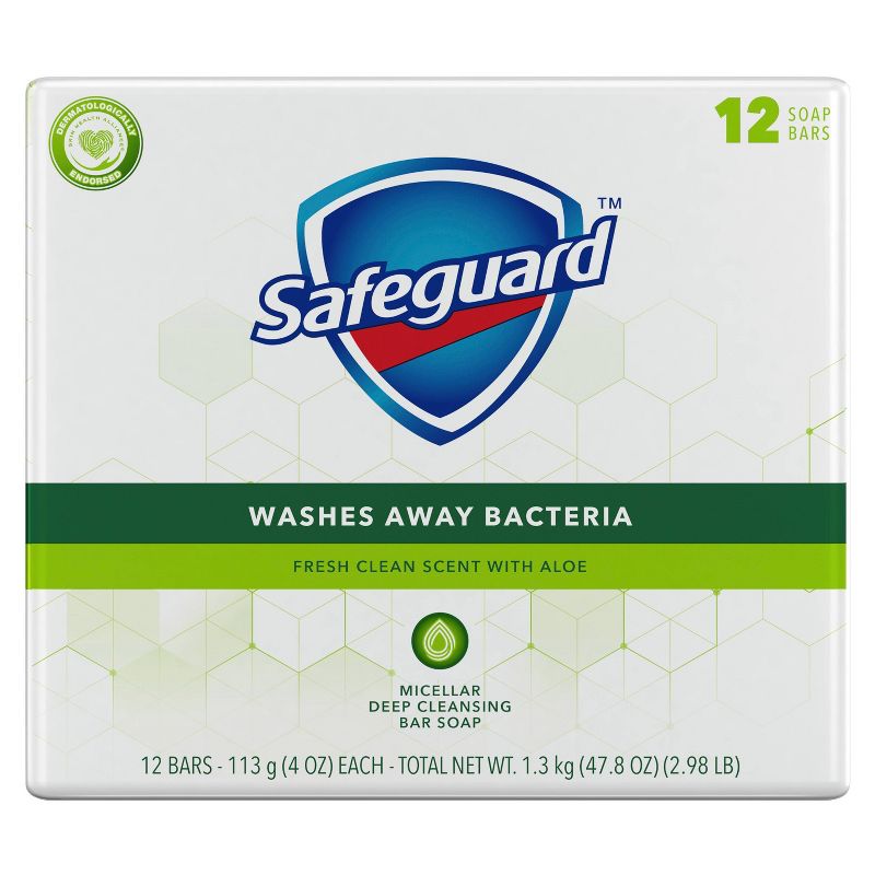 Safeguard Aloe Bar Soap - 12pk - 4oz each