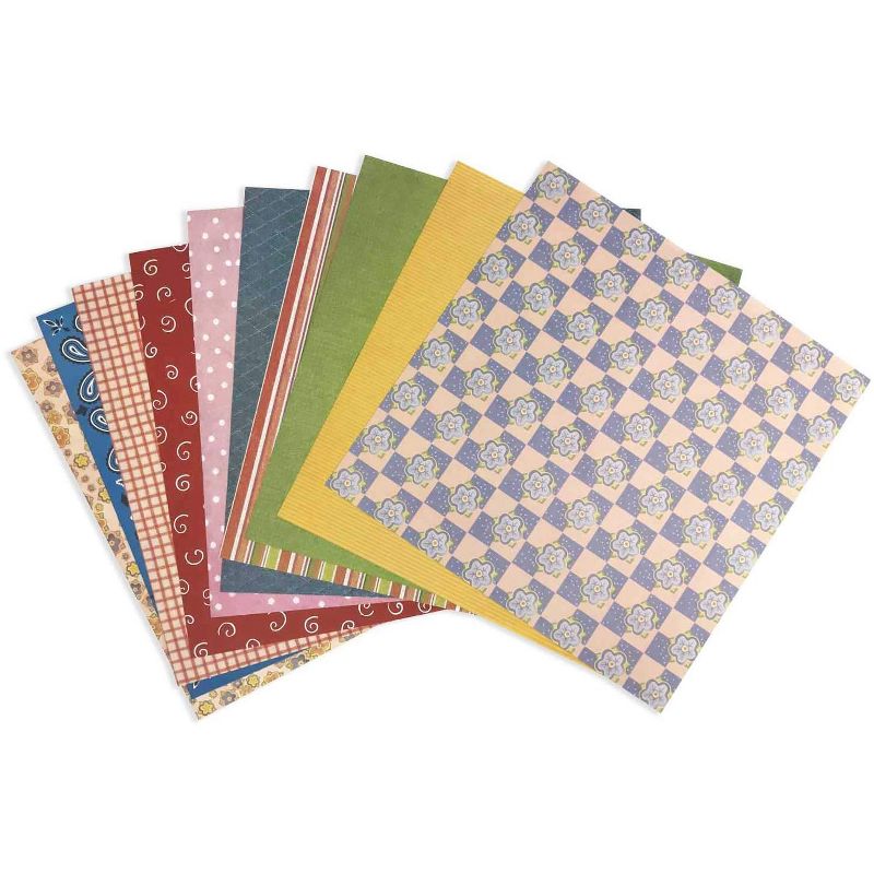 100pc Assorted Scrapbook Card Stock 12x12 - Kids Crafts Solid Color Printed Design Papers - Store51 LLC..
