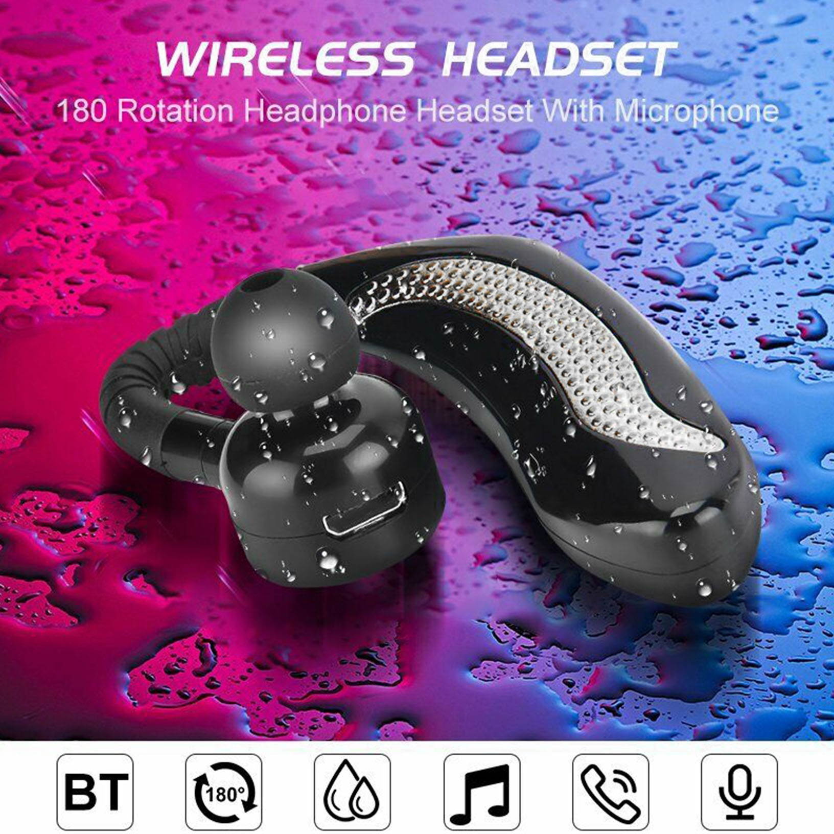 Mpow Wireless Bluetooth 5.0 Headset Headphones Earphones For iPhone Samsung LG