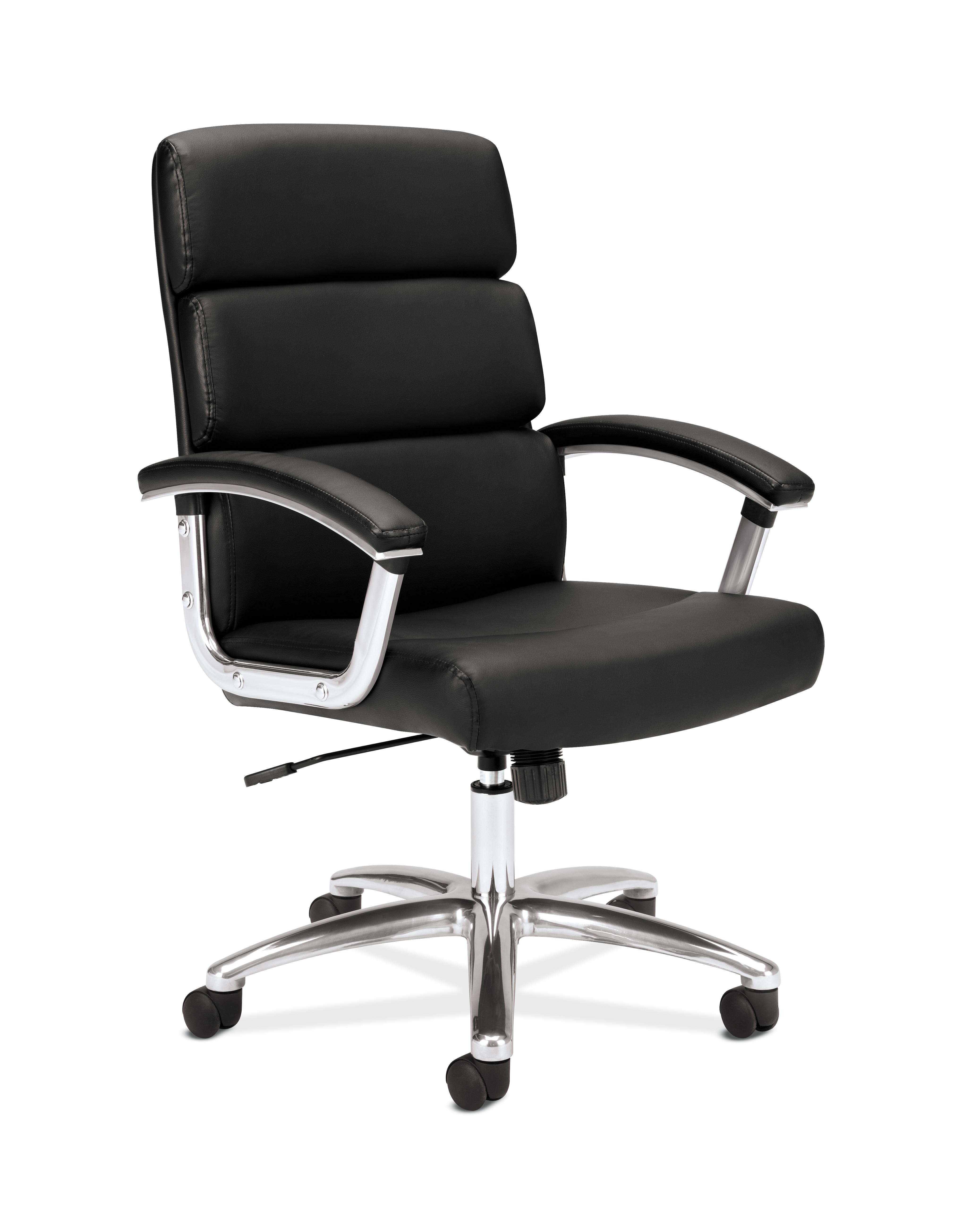 Basyx VL103 Series Executive Mid-Back Chair Black Leather VL103SB11