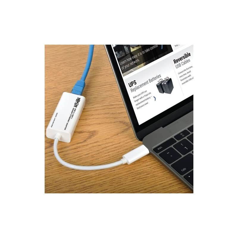 USBC to Gigabit Ethernet NIC Network Adapter 101001000 Mbps White