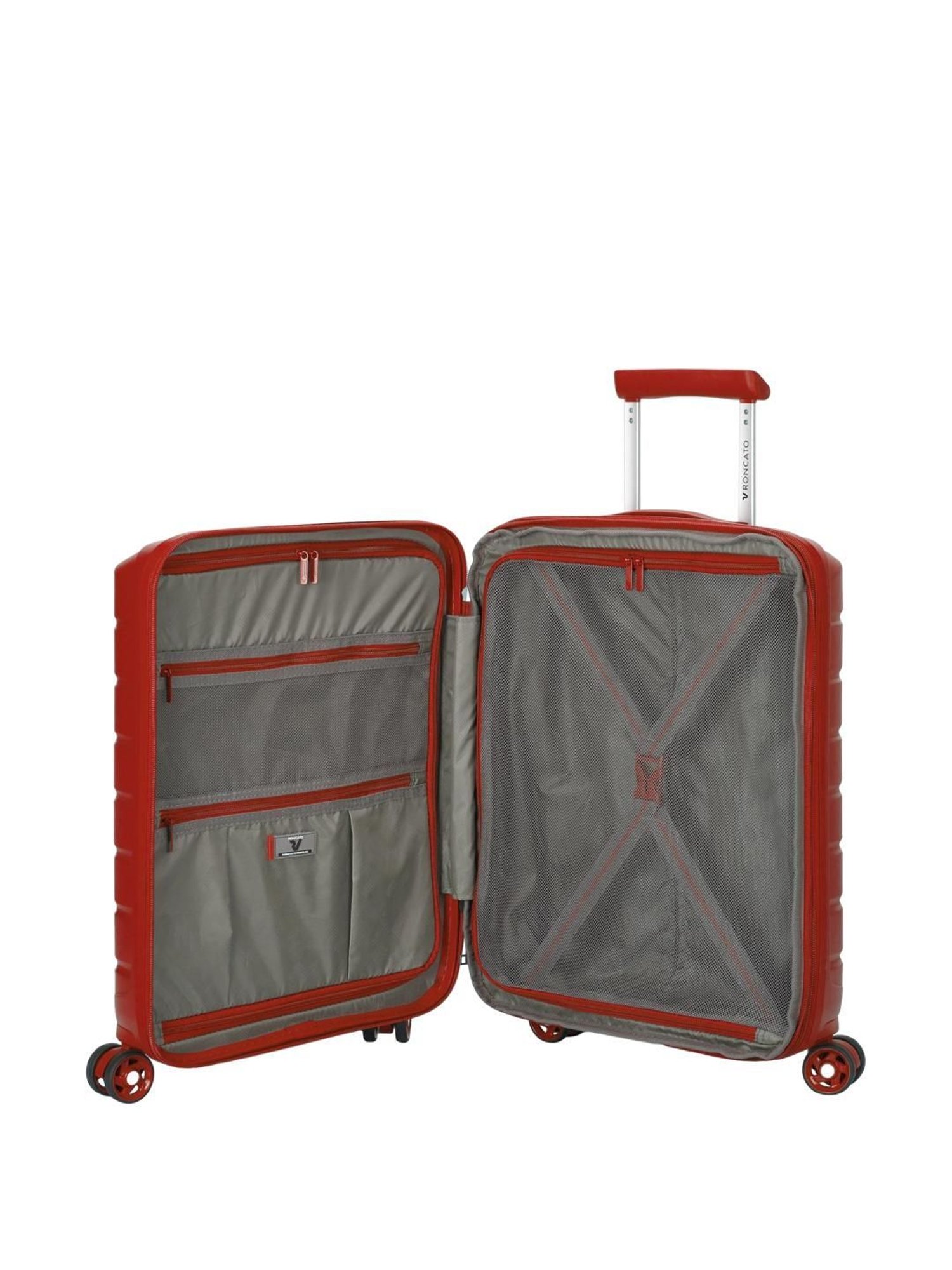 Roncato Butterfly Rosso Textured Hard Cabin Trolley Bag -21 cm