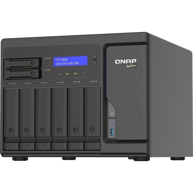 QNAP 8-Bay QuTS hero NAS, Xeon D-1622 2.6GHz, 16GB ECC RAM
