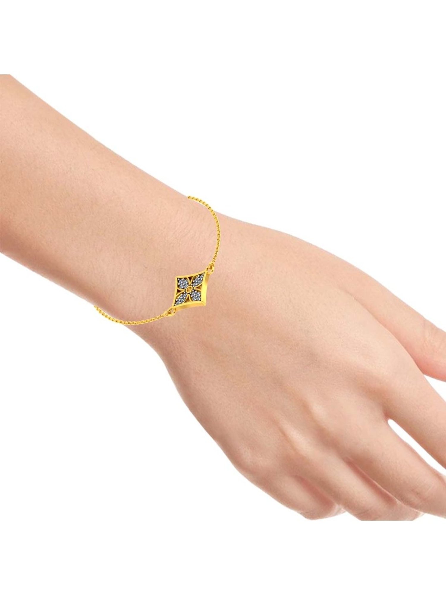 Mia by Tanishq Cupid Charm 14k Gold & Diamond Bracelet for Women