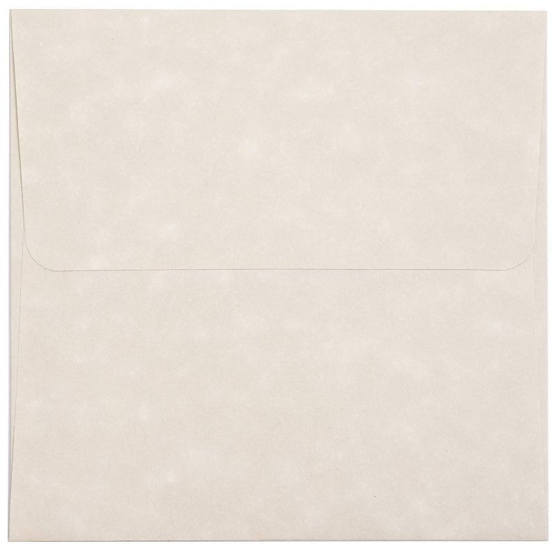 48-Pack Parchment Paper Square Envelopes for Wedding Baby & Bridal Shower Invitations, Cream, 5.5" x 5.5"