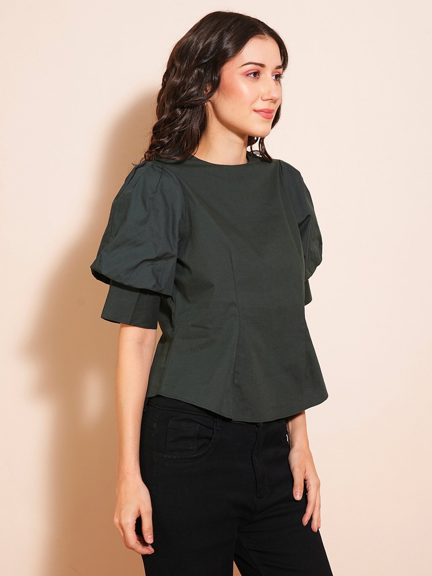 Globus Dark Green Cotton Regular Fit Too