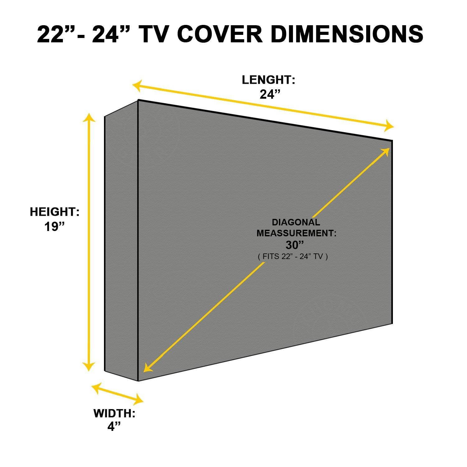 Outdoor TV Cover with Clear Front, Universal Weatherproof Protector for 30&rdquo; &ndash; 32&rdquo; TV