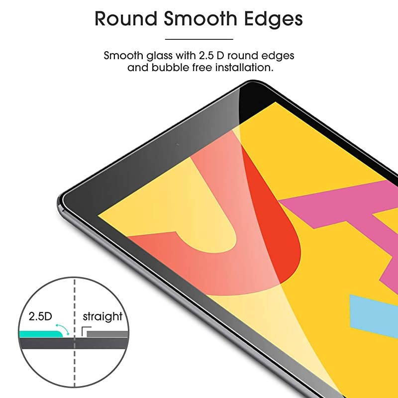 2 Pack  Screen Protector for iPad 7th Generation 102 Inch iPad 7 2019 iPad Air 3 2019 iPad Pro 105 Tempered GlassHigh DefinitionBubble Free