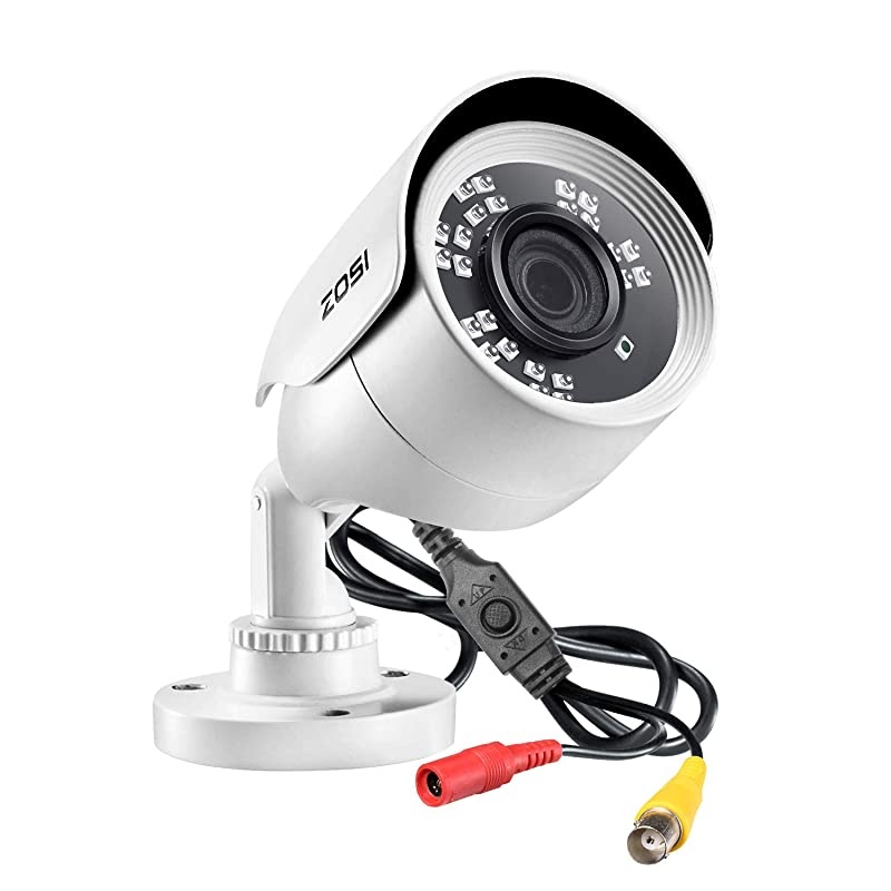 2MP 1080p HD Security Camera Outdoor Indoor 1920TVL Hybrid 4in1 HDCVITVIAHD960H Analog CVBS24PCS LEDs80ft Night Vision 90&deg;View Angle Weatherproof Surveillance CCTV Bullet Camera
