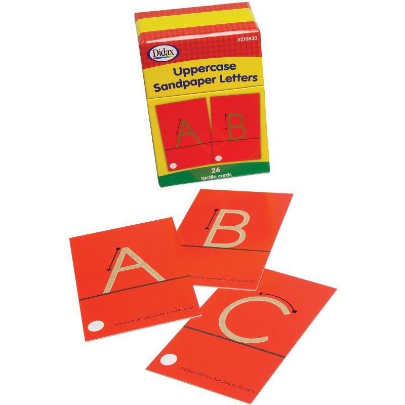 Didax Special Needs Fine Uppercase Tactile Sandpaper Letters, Gr PreK-1, set of 26