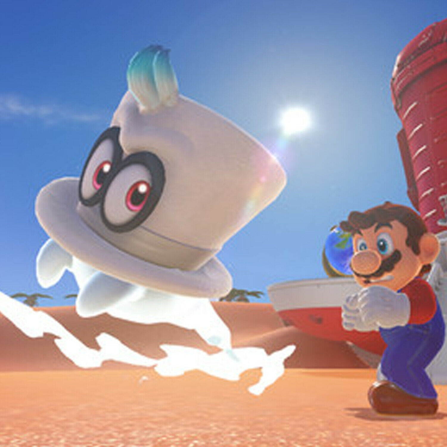 Nintendo Switch With Neon Blue And Red Joy-Con Bundle With Super Mario Odyssey