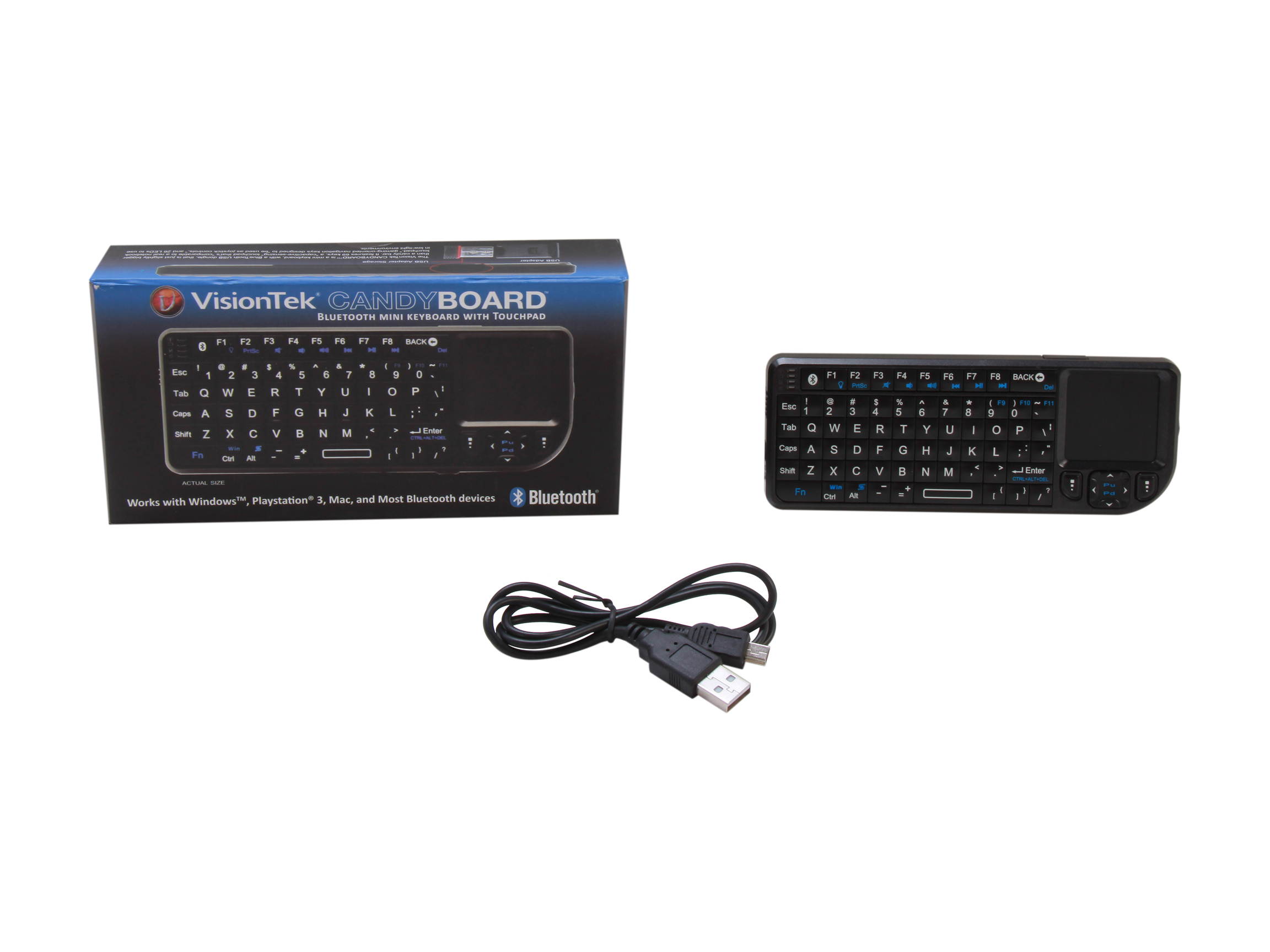 VisionTek Candyboard 900335 Black Bluetooth Wireless Keyboard