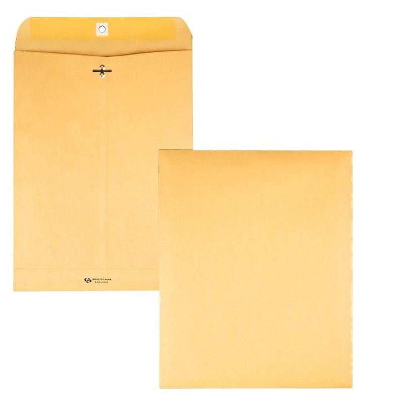Quality Park Clasp Envelope 9 1/4 x 14 1/2 28lb Brown Kraft 100/Box 37894