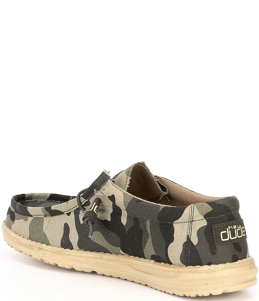 Hey Dude Men's Wally Camouflage Washable Canvas Shoes