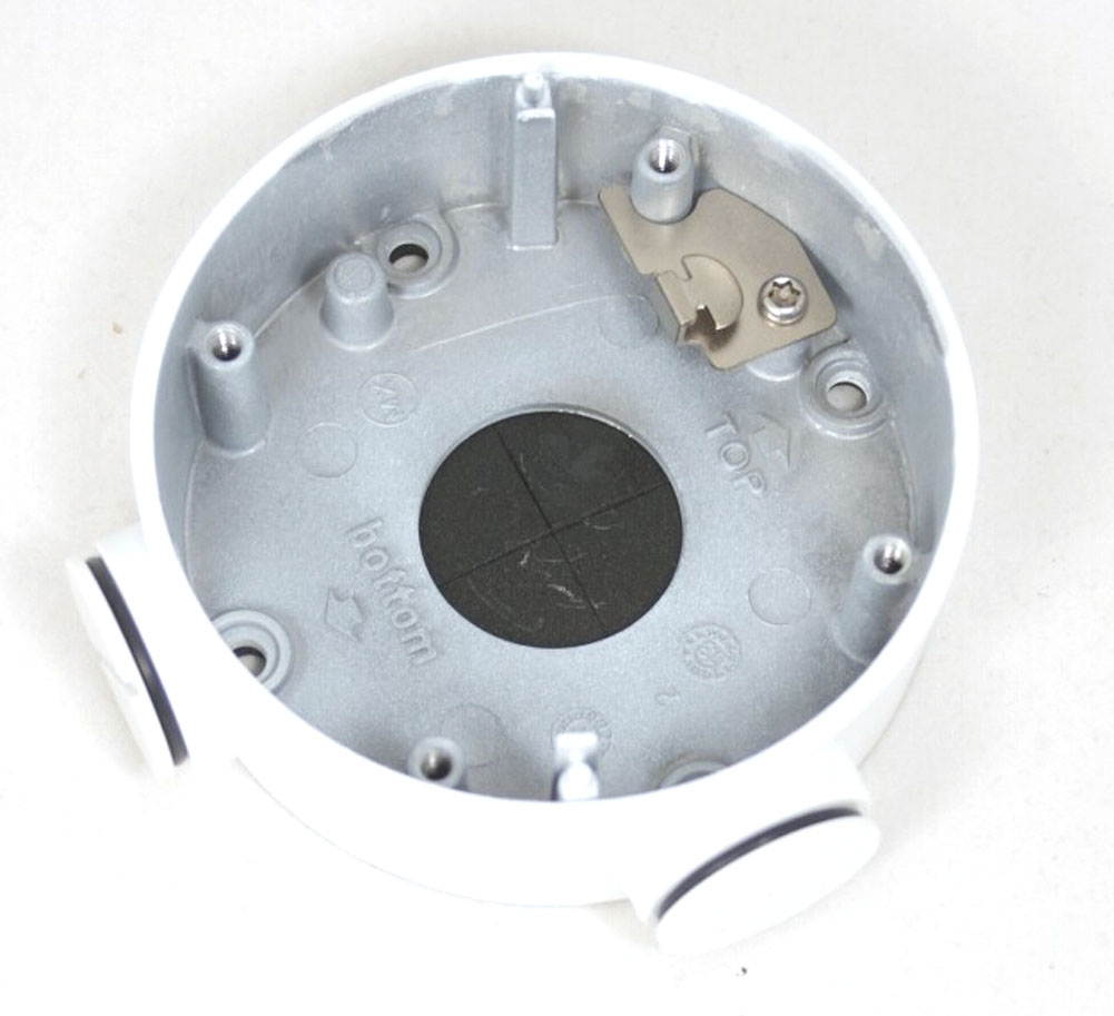 Hikvision camera bracket DS-1260ZJ for ip Bullet Camera DS-2CD2632F-IS or DS-2CD2232-I5 One- cylinder hidden Junction Box/Continental Paint Indoor/Outdoor Bracket/Aluminium Junction Back Box Bracket